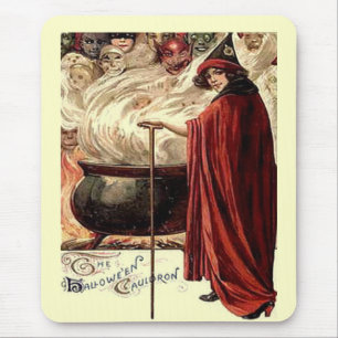 Vintage-Halloween-Kessel-Magie Mousepad