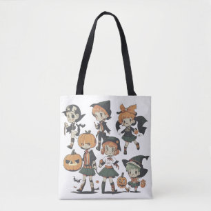 Vintage-Halloween-Kinder in Kostüm-Illustration