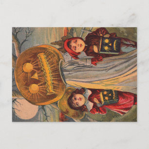 Vintage Halloween-Kindereinladung Postkarte