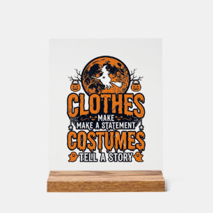 Vintage Halloween-Kleidung Kostüm Statement-Shirt_ Acrylschild