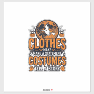 Vintage Halloween-Kleidung Kostüm Statement-Shirt_ Aufkleber