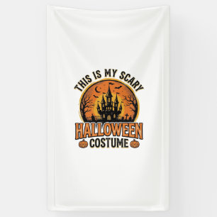 Vintage-Halloween-Kostüm Gruselburg-Shirt Des Banner