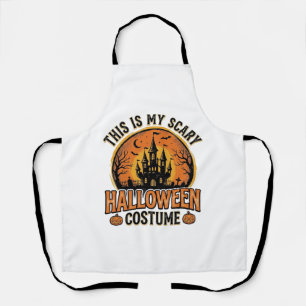 Vintage-Halloween-Kostüm Gruselburg-Shirt Des Schürze