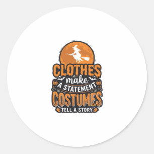 Vintage-Halloween-Kostüm-Statement-Shirt-Design_1 Runder Aufkleber