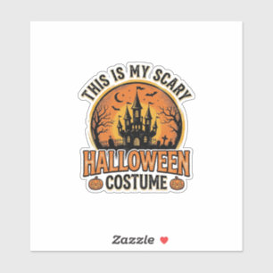 Vintage-Halloween-Kostüm-Verfluchtes-Schloss-Shirt Aufkleber