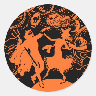 Vintage-Halloween-Kostümfest Runder Aufkleber