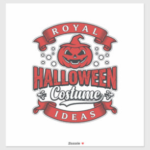Vintage Halloween-Kostümideen Vektordesign_1 Aufkleber