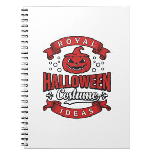 Vintage Halloween-Kostümideen Vektordesign_1 Notizblock