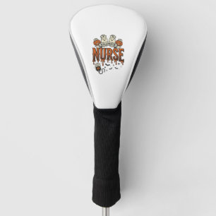 Vintage-Halloween-Krankenschwester-Geist-Kürbis-De Golf Headcover