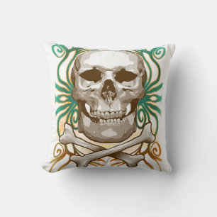 Vintage-Halloween-Kreuz-Totenkopf-Kissen Kissen