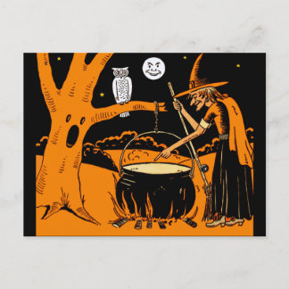 Vintage Halloween-Kunst Feiertagspostkarte
