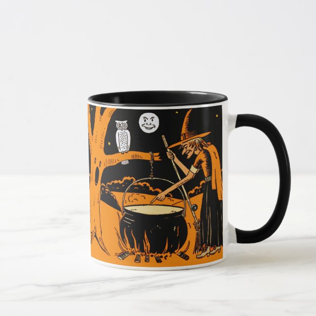 Vintage Halloween-Kunst Tasse (Rechts)