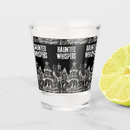 Vintage-Halloween-Kunst zum Thema Glücklich Hallow Schnapsglas