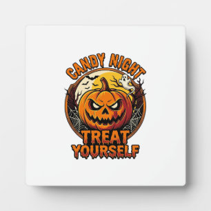 Vintage-Halloween-Kürbis-Behandle-Dich-Selbst-Shir Fotoplatte