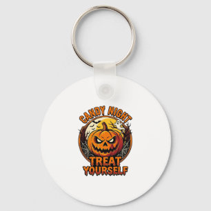 Vintage-Halloween-Kürbis-Behandle-Dich-Selbst-Shir Schlüsselanhänger
