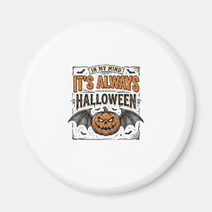 Vintage-Halloween-Kürbis-Fledermaus-Typografie-Shi Magnet