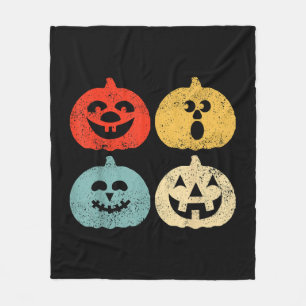 Vintage-Halloween-Kürbis-Frauen, Männer, Kinder, L Fleecedecke