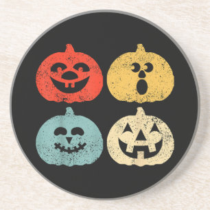 Vintage Halloween-Kürbis Frauen, Männer, Kinder, L Getränkeuntersetzer
