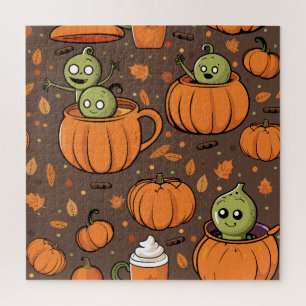 Vintage-Halloween-Kürbis-Gang-Party Puzzle