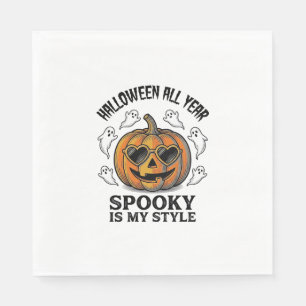 Vintage-Halloween-Kürbis-Geist-Gravur-Shirt_1 Serviette