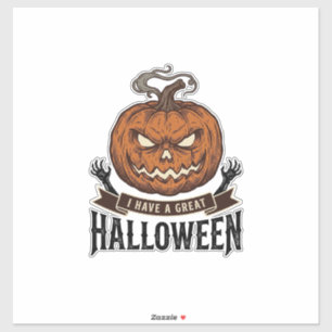 Vintage-Halloween-Kürbis-Gothic-Shirt-Design_1 Aufkleber