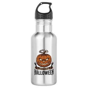 Vintage-Halloween-Kürbis-Gotisches-Shirt-Design_1 Edelstahlflasche