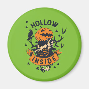 Vintage-Halloween-Kürbis-Grafik hohl innen Magnet