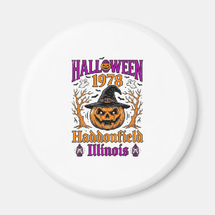 Vintage Halloween Kürbis Haddonfield Illinois-Shi Magnet