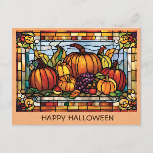Vintage Halloween-Kürbis Herbst Ernte Postkarte