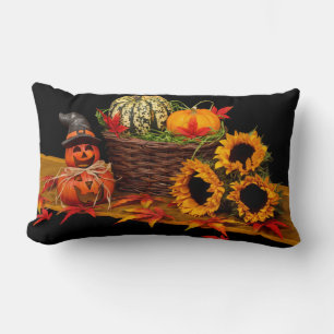 Vintage Halloween Kürbis Herbst Lendenkissen