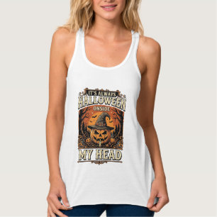 Vintage-Halloween-Kürbis-Hexenhut-Shirt-Design_1 Tank Top