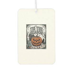 Vintage Halloween-Kürbis-Katze Die Saison ist da T Autolufterfrischer