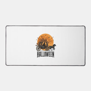 Vintage-Halloween-Kürbis-Kutsche-Hexen-Design_1 Schreibtischunterlage