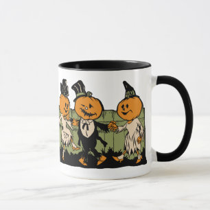 Vintage Halloween-Kürbis-Leute-Tasse Tasse