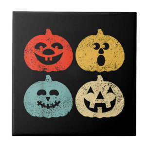 Vintage-Halloween-Kürbis-lustiges-retro-Geschenk Fliese