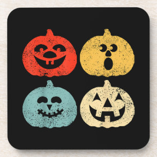Vintage Halloween-Kürbis Lustiges Retro-Geschenk Getränkeuntersetzer