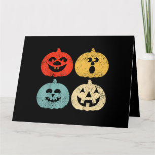 Vintage-Halloween-Kürbis Lustiges Retro-Geschenk Karte
