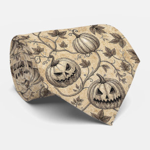 Vintage-Halloween-Kürbismuster Krawatte