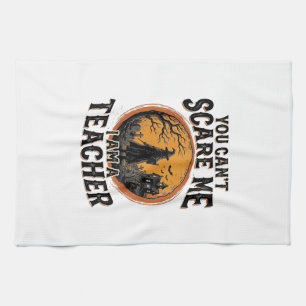Vintage-Halloween-Lehrer-Gruseliges-Schul-Shirt-De Geschirrtuch