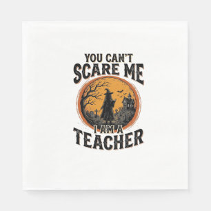 Vintage-Halloween-Lehrer-Gruseliges-Schul-Shirt-De Serviette