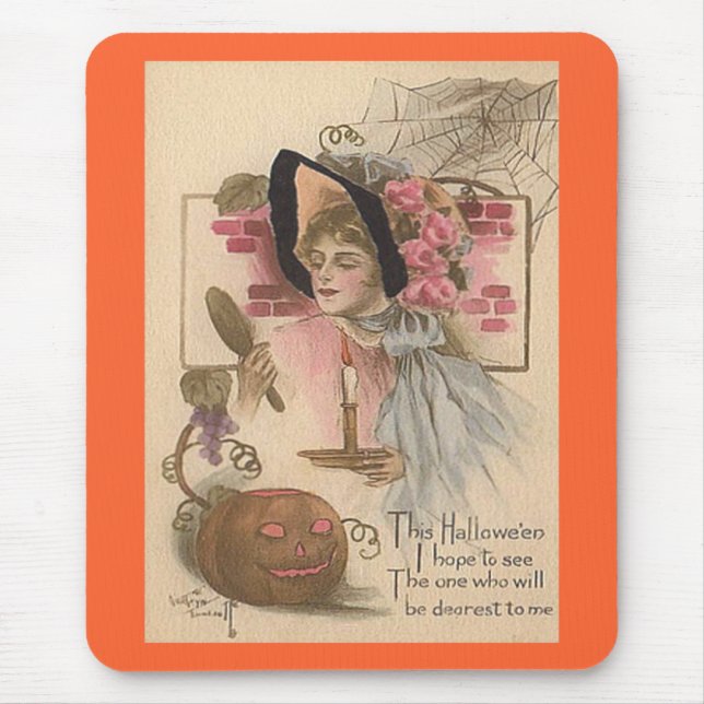 Vintage Halloween Liebste Mousepad (Vorne)