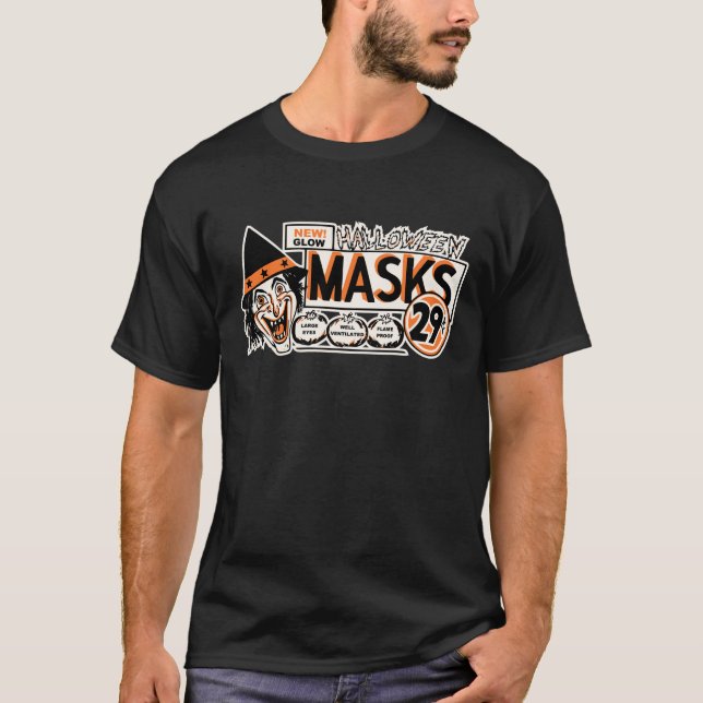 Vintage Halloween-Maske und T - Shirt (Vorderseite)