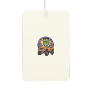 Vintage-Halloween-Monster-Truck-Kürbis-Shirt_1 Autolufterfrischer