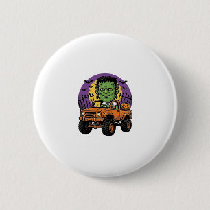 Vintage-Halloween-Monster-Truck-Kürbis-Shirt_1 Button