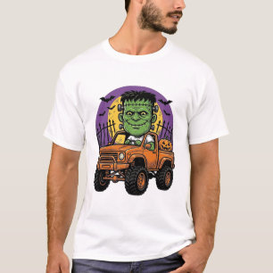 Vintage-Halloween-Monster-Truck-Kürbis-Shirt_1 T-Shirt