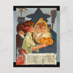 Vintage Halloween-Mythen Postkarte