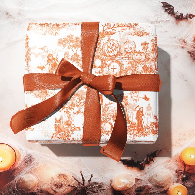Vintage Halloween Orange Christmas Wrapping Paper  Geschenkpapier (Von Creator hochgeladen)