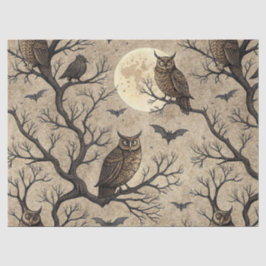 Vintage Halloween Owls & Moon Seidenpapier