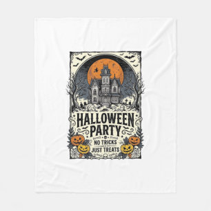 Vintage-Halloween-Party Keine Tricks, nur Leckerli Fleecedecke