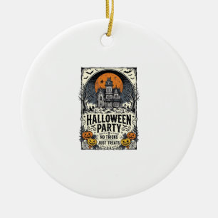 Vintage-Halloween-Party Keine Tricks, nur Leckerli Keramik Ornament